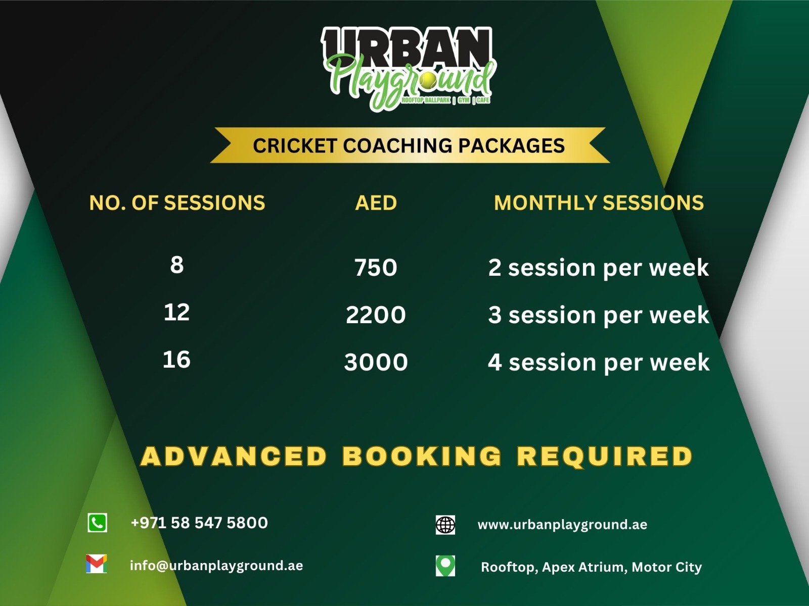 Cricket Coaching Urban Playground